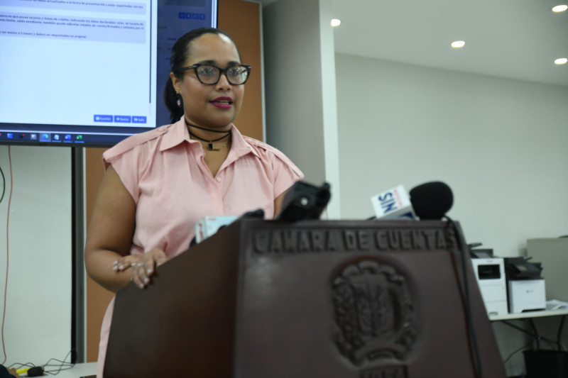 Génesis Bello, directora de declaración jurada de la Cámara de Cuentas.