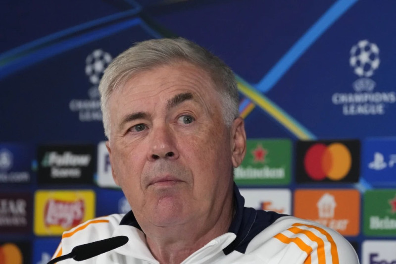 El técnico del Real Madrid Carlo Ancelotti durante una rueda de prensa, el lunes 16 de septiembre de 2024.