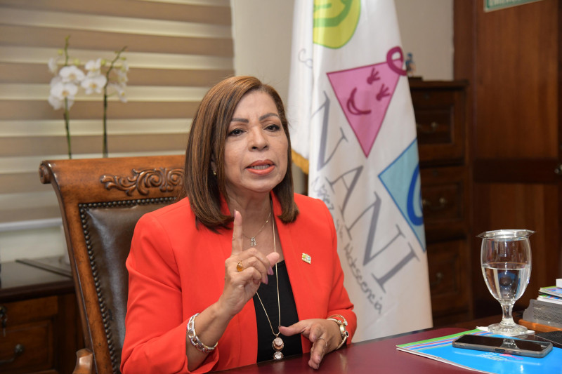 Fotografía muestra a la titular de Conani, Ligia Pérez Peña, quien conversó con Listín Diario sobre sus planes frente a la entidad.