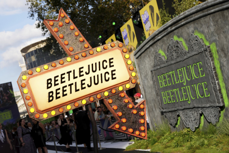 Foto tomada en el estreno de "Beetlejuice Beetlejuice" en Londres el 29 de agosto del 2024