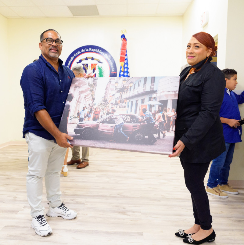 Una de las fotografías de la muestra que destaca imágenes cotidianas de la vida dominicana