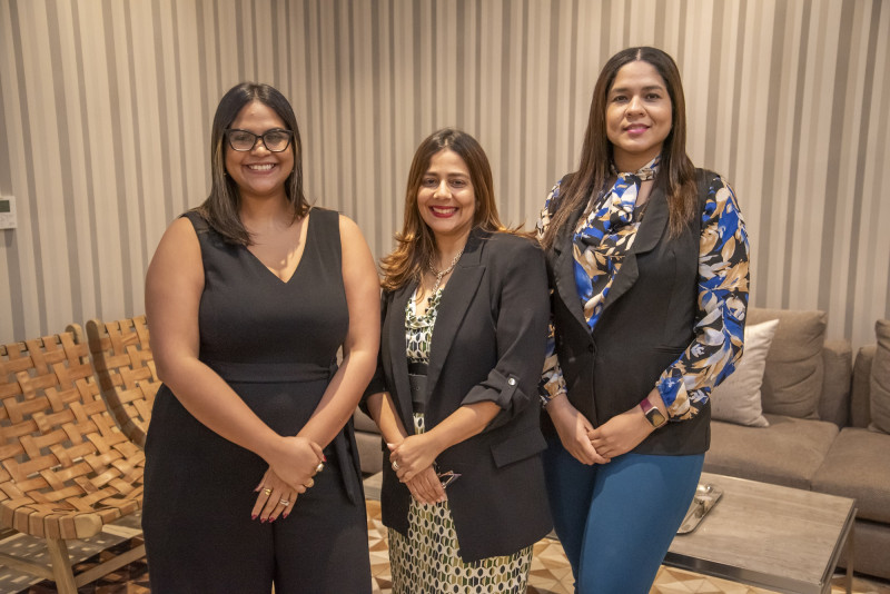 Sheily Cruz, Gladyorie Rodríguez y Michelle Cruz.