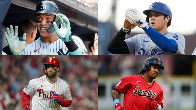 Aaron Judge, Shohei Ohtani, Bryce Harper y José Ramírez son las principales caras de sus respectivos equipos.