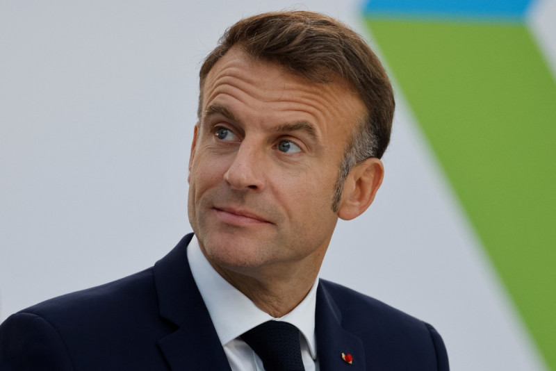 El presidente francés, Emmanuel Macron, asiste a la sesión inaugural de la XIX Cumbre de la Francofonía en el Grand Palais de París, el 5 de octubre de 2024