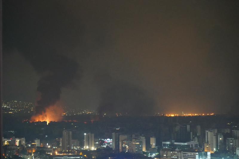 Smoke rises from the site of an Israeli airstrike that targeted a neighborhood in Beiruts southern suburb late October 7, 2024. - Official Lebanese media reported four Israeli strikes on south Beirut October 6, shortly after calls by Israel's army for residents to evacuate the Hezbollah stronghold -- bombarded for several days.
"Enemy warplanes launched two strikes on the southern suburbs, the first targeted the Saint Therese area, and the second targeted the Burj al-Barajneh area," Lebanon's National News Agency said. (Photo by ETIENNE TORBEY / AFP)