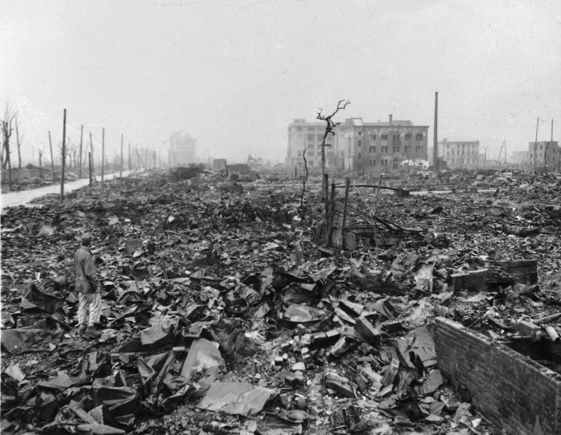 bomba atómica, en Hiroshima, Japón.