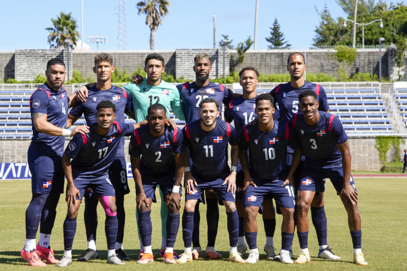 Integrantes de la selección nacional de fútbol de mayores.