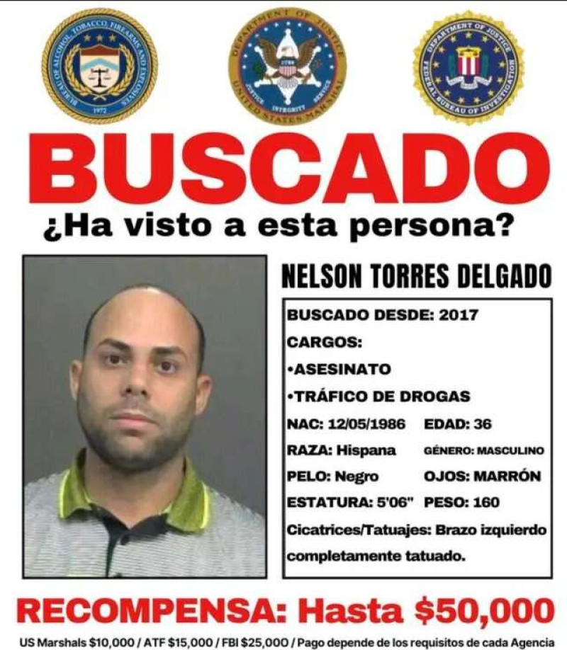 Nelson Torres, criminal buscado en Puerto Rico