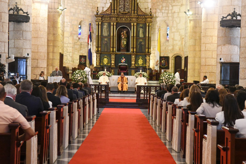 La celebración del aniversario tuvo lugar en el la Catedral Primada de América.