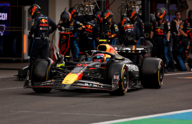 El piloto mexicano de Red Bull Racing, Sergio Pérez