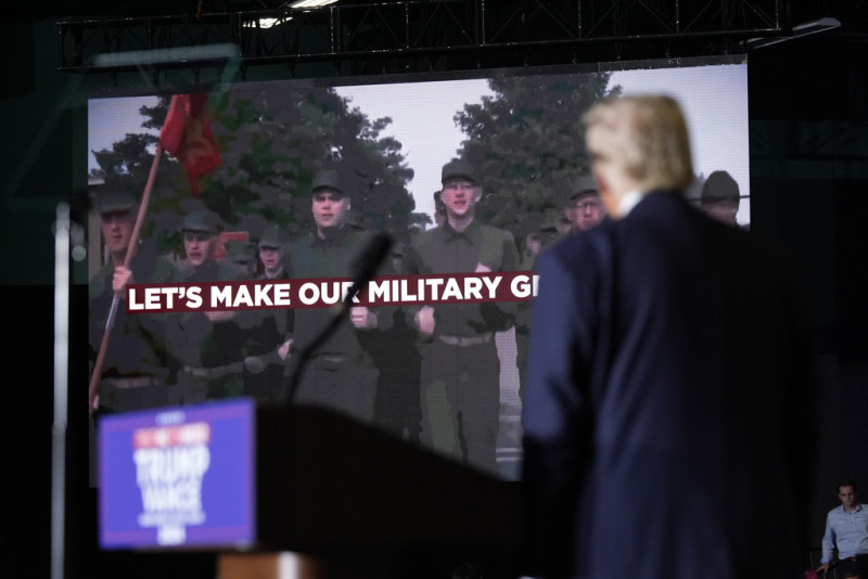 El candidato presidencial republicano Donald Trump en un mitin de campaña en Greensboro, Carolina del Norte, el 22 de octubre del 2024