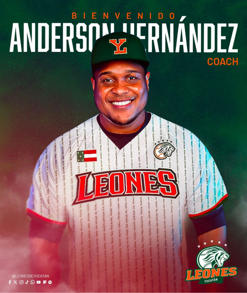 Anderson Hernández extenderá el próximo año su radio de acción como coach a la Liga Mexicana de Verano.