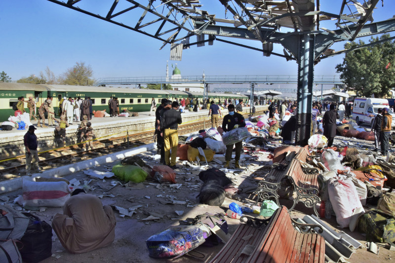 estación de tren en Queta, Pakistán