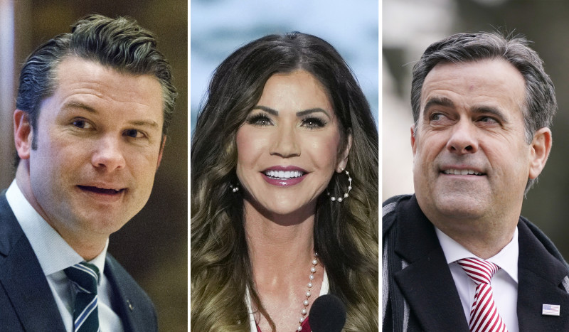 Pete Hegseth, Kristi Noem y John Ratcliffe