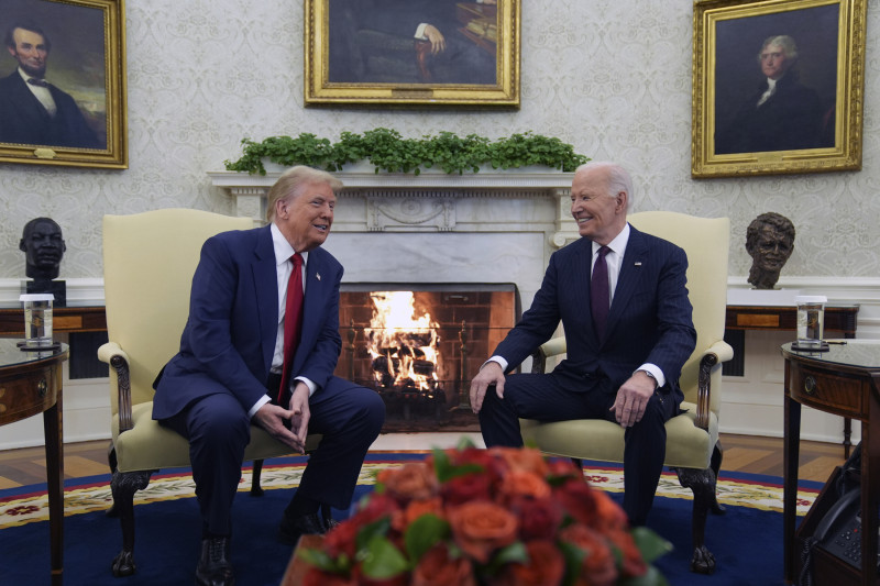 El presidente Joe Biden se reúne con el presidente electo Donald Trump