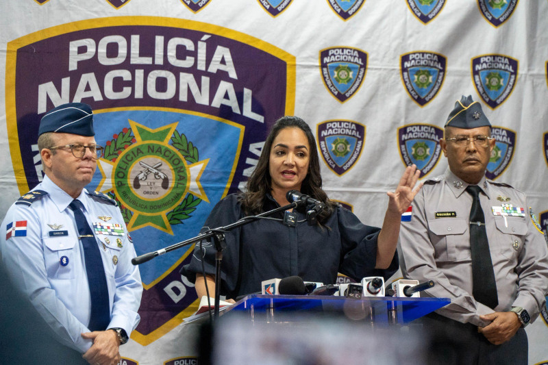 Faride Raful, ministra de Interior y Policía, habló en una rueda de prensa.