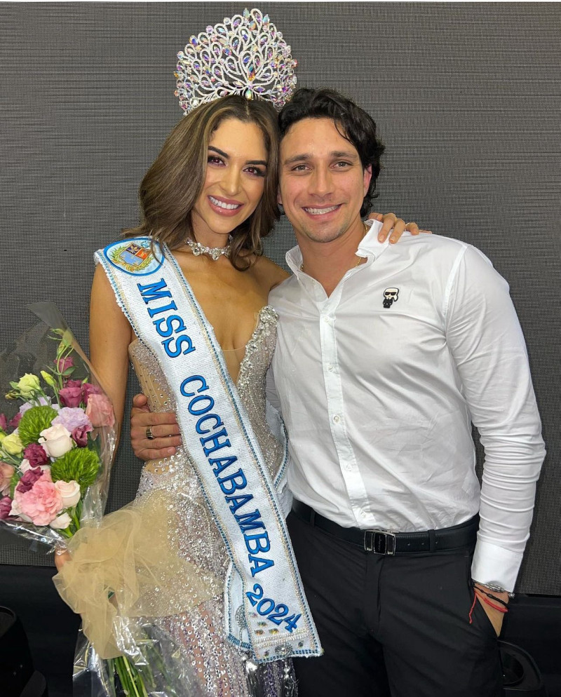 Juliana Barrientos, Miss Bolivia y su prometido