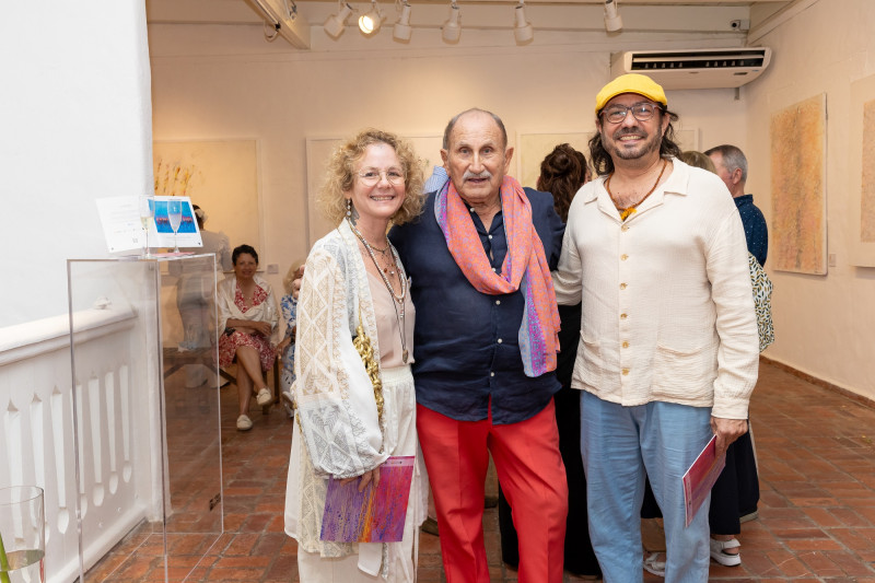 Xiomara Menéndez, Gianfranco Fini y Hjalmar Gómez.