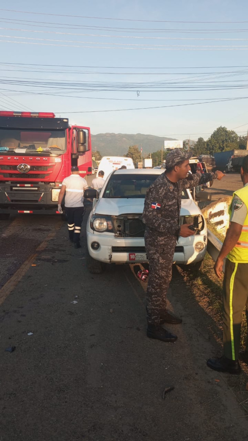 Accidente múltiple en Bonao