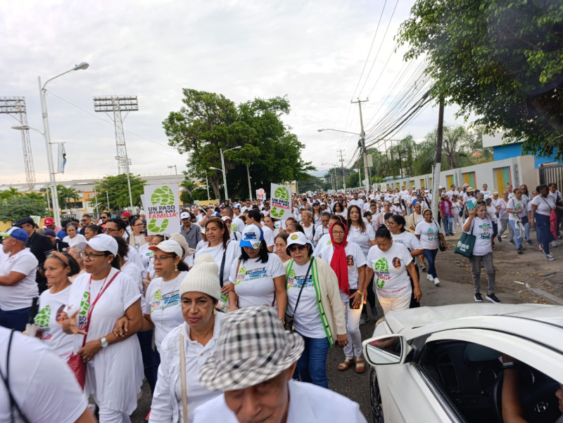 Algunos participantes en la caminata desafiaron sus limitaciones físicas.