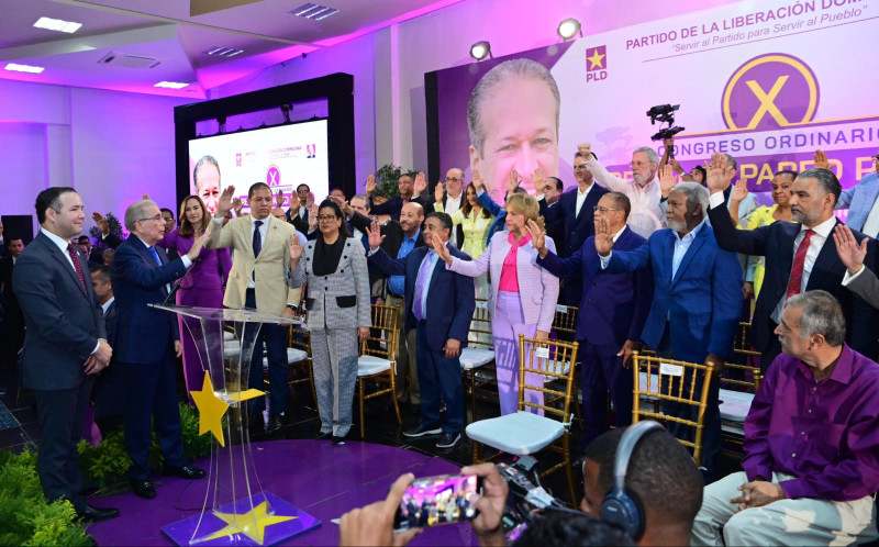 El expresidente Danilo Medina pronunció discurso de clausura del Congreso.PLD.