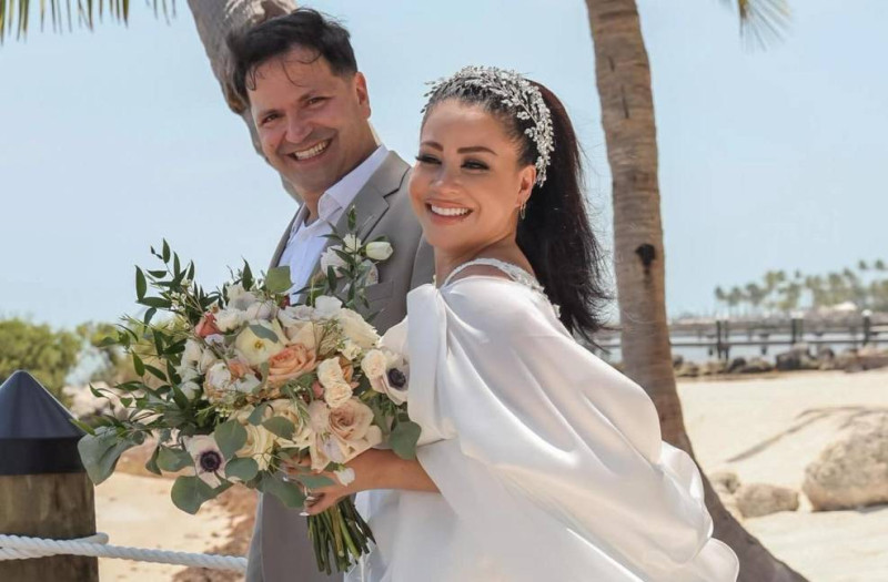 Carolina Sandoval y su aún esposo Nick Hernández