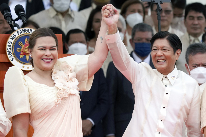 Ferdinand Marcos Jr y la vicepresidenta Sara Duterte