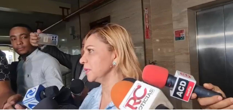 La diputada Soraya Suárez habla con los periodistas