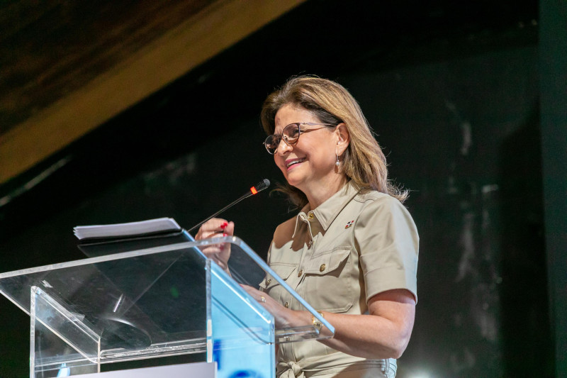 La vicepresidenta de la República, Raquel Peña.