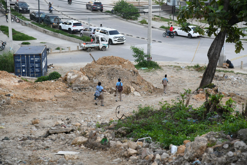 Las antiguas escaleras se encontraban en la avenida Francisco del Rosario Sánchez.