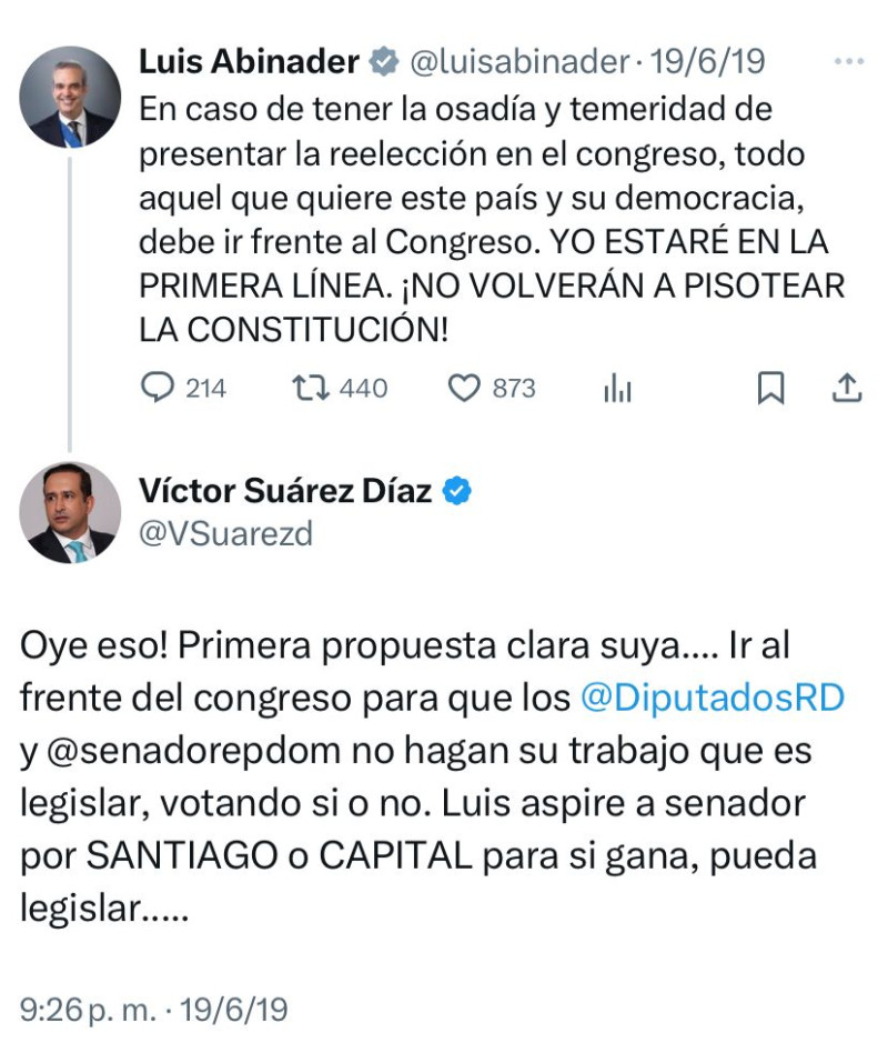 Respuesta de Víctor Suárez ante propuesta de Luis Abinader en su candidatura.