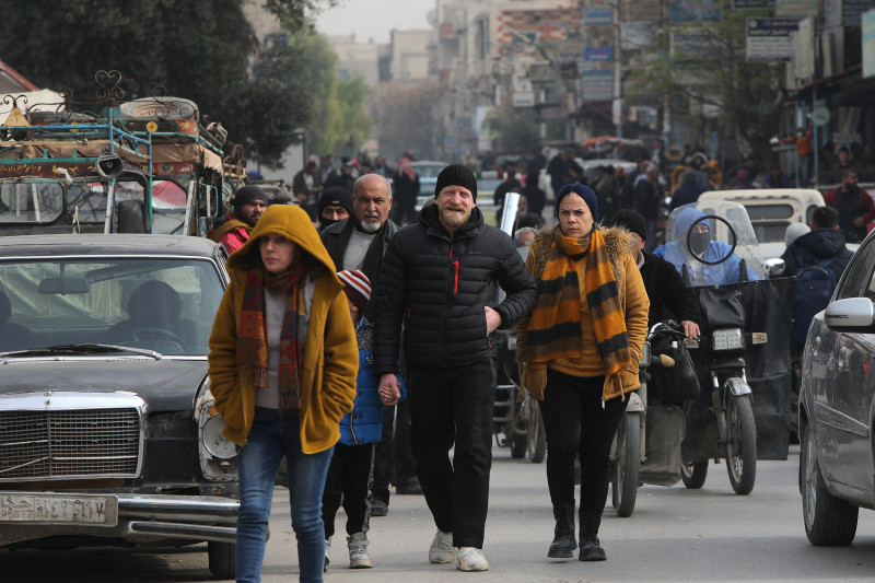 Los residentes de la ciudad siria de Salamiyah