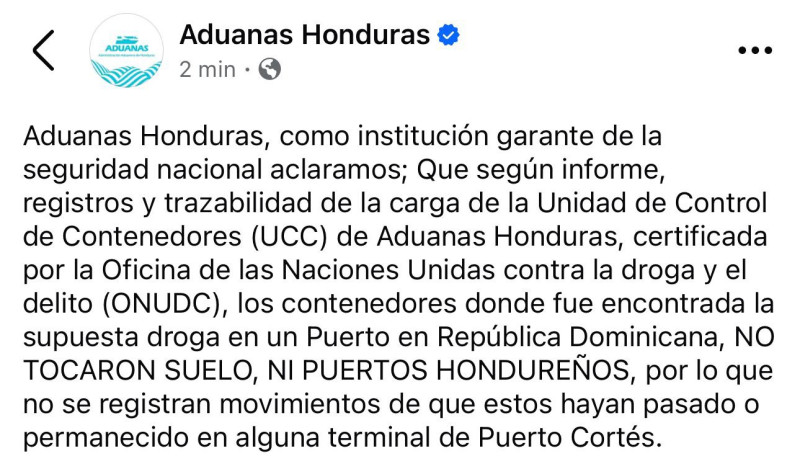 Comunicado de Honduras