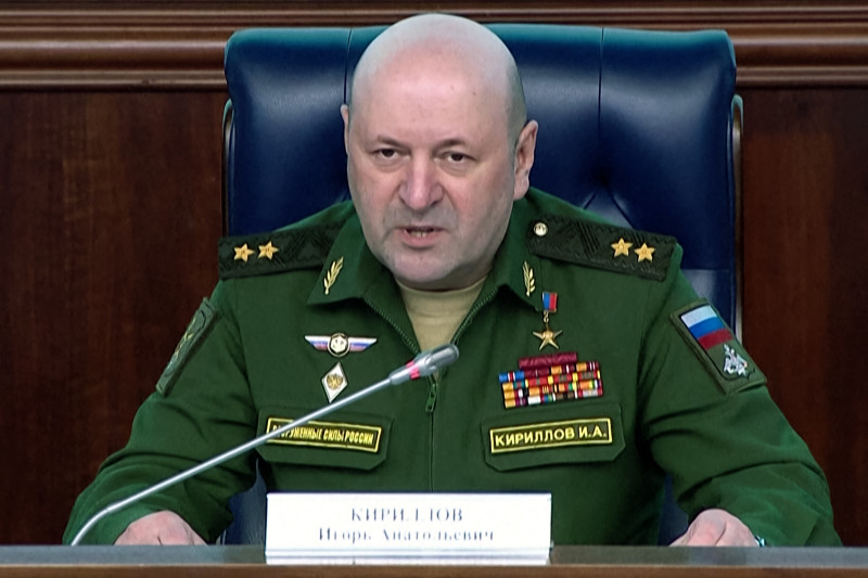 El teniente general Igor Kirillov, jefe de las fuerzas militares de defensa nuclear, biológica y química