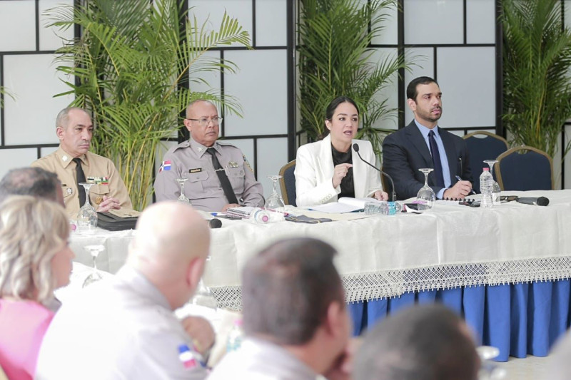 Faride Raful, ministra de Interior y Policía durante ultimo encuentro sobre el Plan de Seguridad Ciudadana.