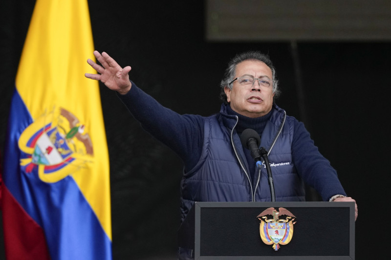 El presidente de Colombia, Gustavo Petro, da un discurso el 16 de julio de 2024