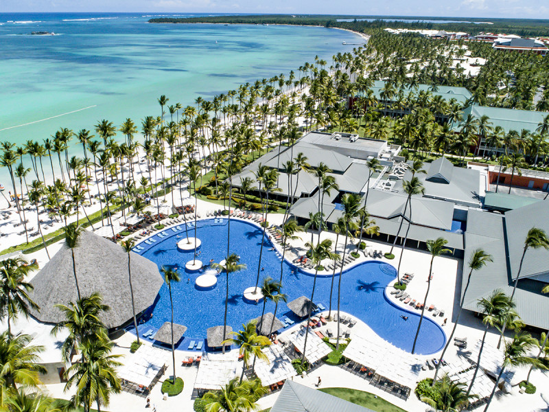 Vista aérea de un hotel en Bávaro, uno de los polos turísticos de República Dominicana.