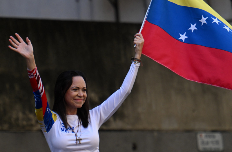 La líder opositora venezolana María Corina Machado