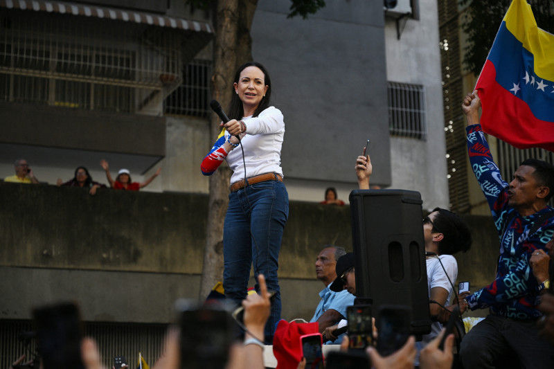 La líder opositora venezolana María Corina Machado