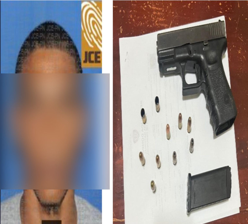 En el lugar del enfrentamiento, las autoridades ocuparon una pistola Glock, modelo 19, calibre 9 mm, con su cargador y ocho cápsulas. El arma, que no contaba con documentos legales, fue recolectada para fines de investigación.