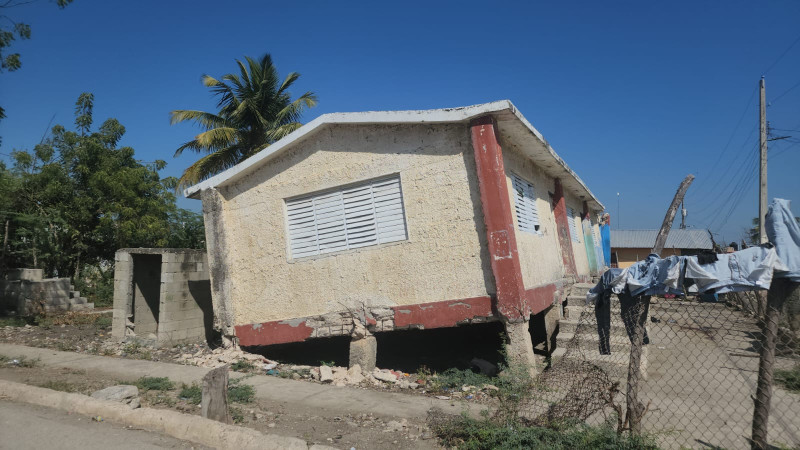 Parte desplomada del refugio