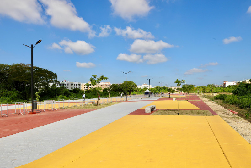 Vista panorámica de una de las obras inauguradas en Ciudad Juan Bosch.