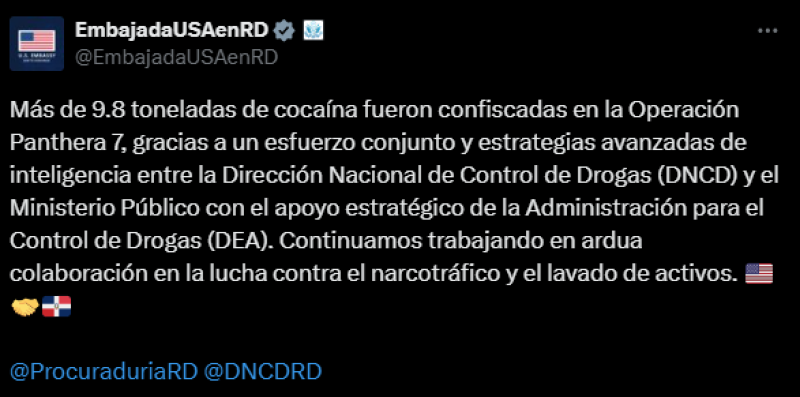 Las declaraciones de la Embajada relativas al decomiso