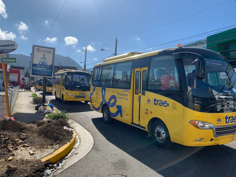 Puerto Plata recibe primera flotilla de autobuses del Sistema Nacional de Transporte Estudiantil (TRAE)