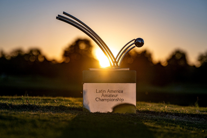 El trofeo del Latin America Amateur Championship (LAAC), una pieza apetecida por los aficionados de todo el hemisferio. (Foto cortesía LAAC).