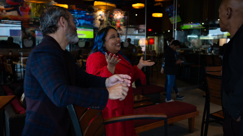 Desiree Díaz Silva en la rueda de prensa de su película ' Madre: A dos centímetros de ti'