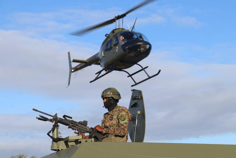 La vigilacia en la frontera es por tierra y aire