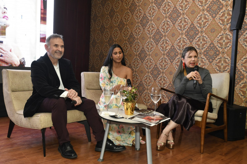 Carlos Veita, Nathalie Peña Comas y Margarita Miranda de Mitrov.