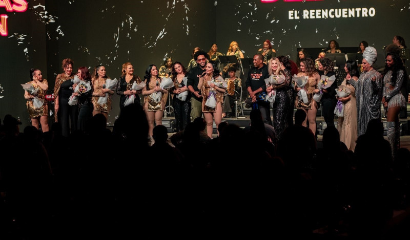 Las integrantes de Las Chicas del Can al final de la presentación en el hotel Jaragua, la noche del 21 de febrero 2025.