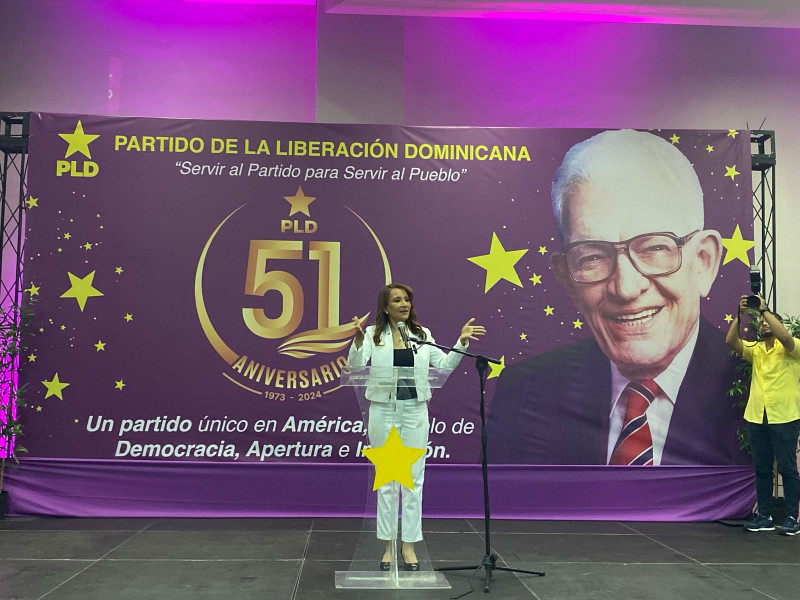Zoraima Cuello en un acto conmemorativo en honor a la Mujer en la Casa Reinaldo Pared Pérez
